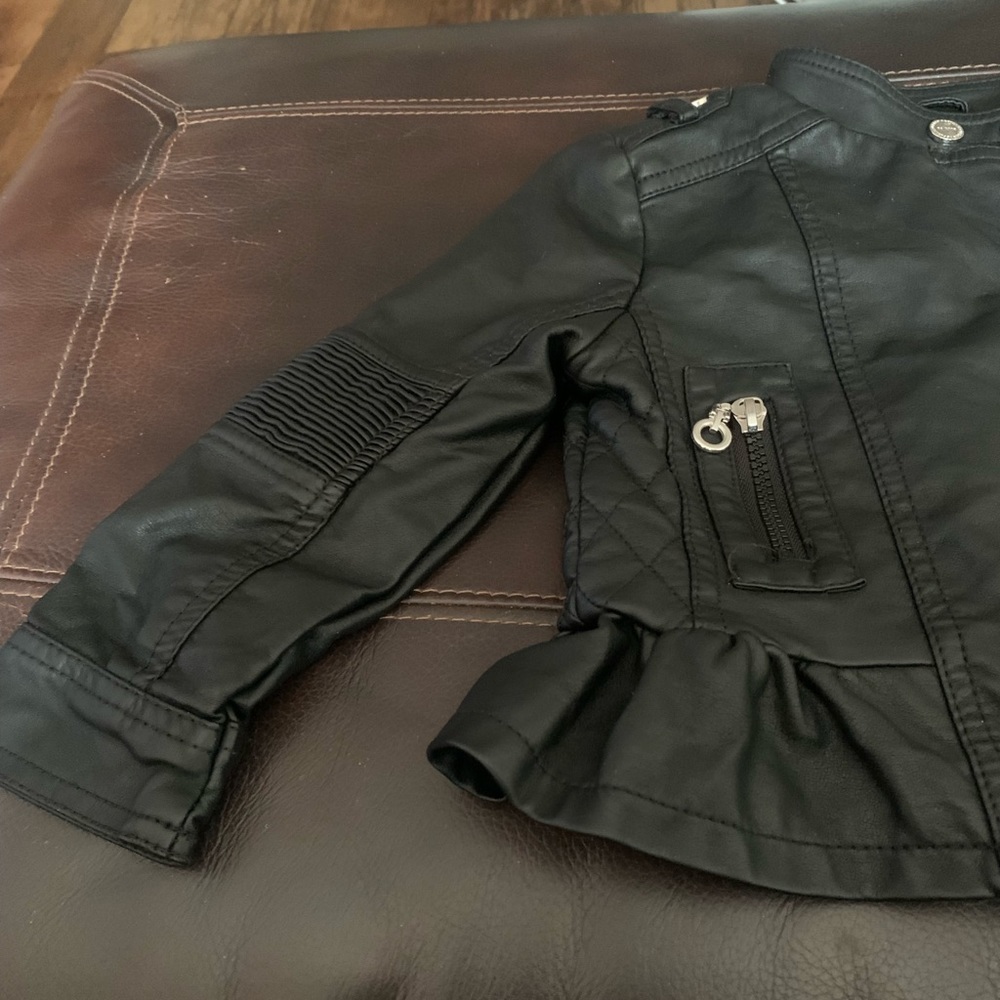 Black leather jacket